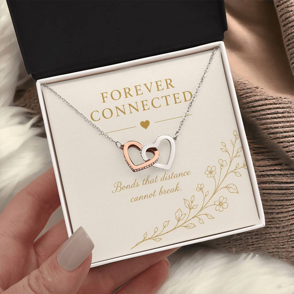 Forever Connected interlocking hearts necklace