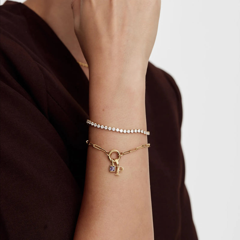 Personalised Paperclip Bracelet | 18k Gold Plated Stainless Steel | Gold or Silver | A–Z | Birthstone | Unisex