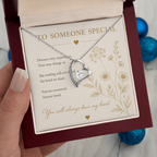 Forever Love Necklace | 6.5mm CZ Heart Pendant | 14k White or 18k Yellow Gold