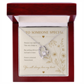 Forever Love Necklace | 6.5mm CZ Heart Pendant | 14k White or 18k Yellow Gold