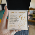 Organ Donor Gift Necklace | Love Knot CZ Pendant | 14k White or 18k Yellow Gold
