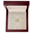 Second Chance Necklace | CZ Love Knot Pendant | 14k White or 18k Yellow Gold
