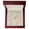 Organ Donor Gift Necklace | Love Knot CZ Pendant | 14k White or 18k Yellow Gold