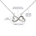 To My Mom Necklace | Infinity Heart Pendant | 14k White or 18k Yellow Gold Finish