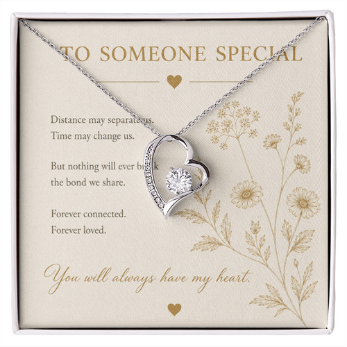 Collier Amour Infini | Pendentif Cœur en Oxyde de Zirconium 6,5 mm | Or Blanc 14k ou Or Jaune 18k