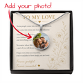 Custom Photo Circle Necklace | Personalised Pendant | Surgical Steel or 18k Gold